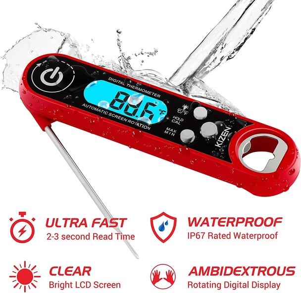 KT Thermo-Quick Read Meat Thermometer for Cooking, Instant Thermometer, NSF  Approved, 3 Dial, 5 Probe, 120 ~ 220F, 49 ~ 104C