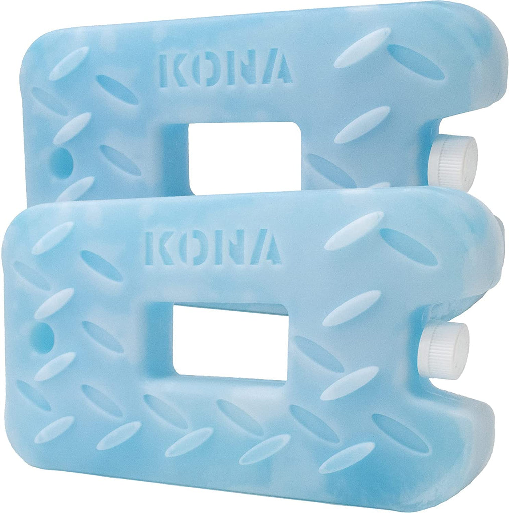 Kona Large Ice Packs for Coolers - Slim Space Saving Design - 25 Minute Freeze Time