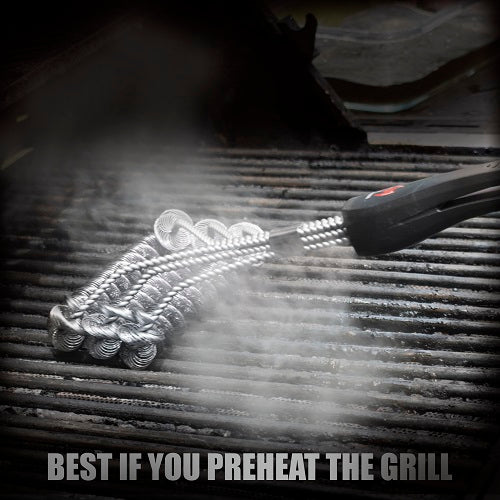 Unicook Premium Safe Nylon Grill Brush with Scraper, Replace Dangerous Wire  Bristle Brush, Removable Head for Easy Cleaning and Replacement, Use on  Cool Surfaces Only 