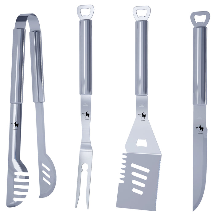 Stainless Steel Bbq Grill Tools Set With Grill Tongs Grill - Temu